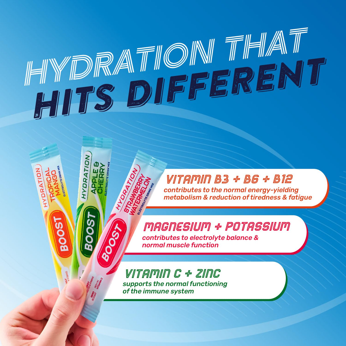 Boost Hydration Powder Apple Cherry - Zero Sugar Electrolytes | 15 x 7g Sachets 7