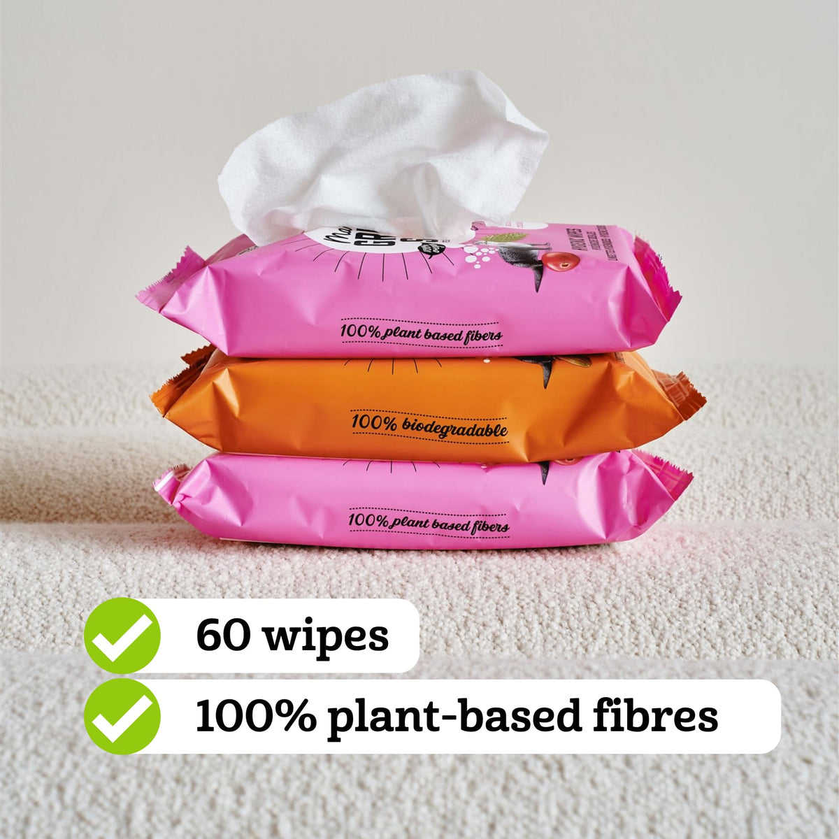 Marcel's Green Soap Hygienic Cleaning Wipes - Sandalwood & Cardamom Scent | Pack of 60