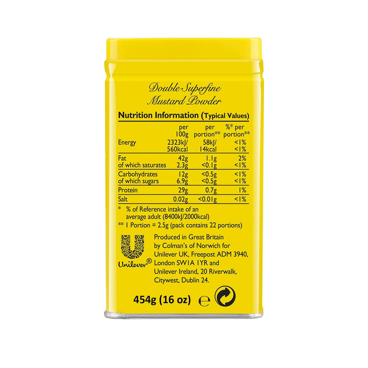 Colman's Original English Mustard Powder - 454g 2
