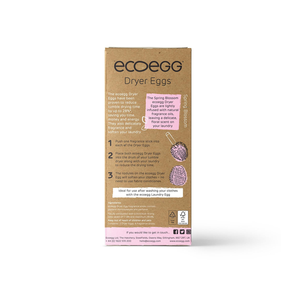 Ecoegg Dryer Eggs - Spring Blossom Scent | Reduces Drying Time by up to 28% | Pack of 4 (8 Count) 2