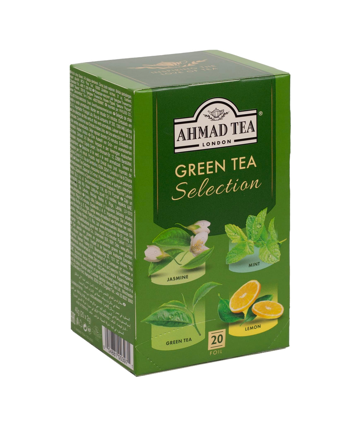 Ahmad Tea Green Tea Selection Pack - 20 Teabags, 80g