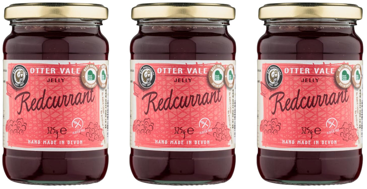 Otter Vale Redcurrant Jelly - Hand-made, Gluten-Free | 300g Jar x 3