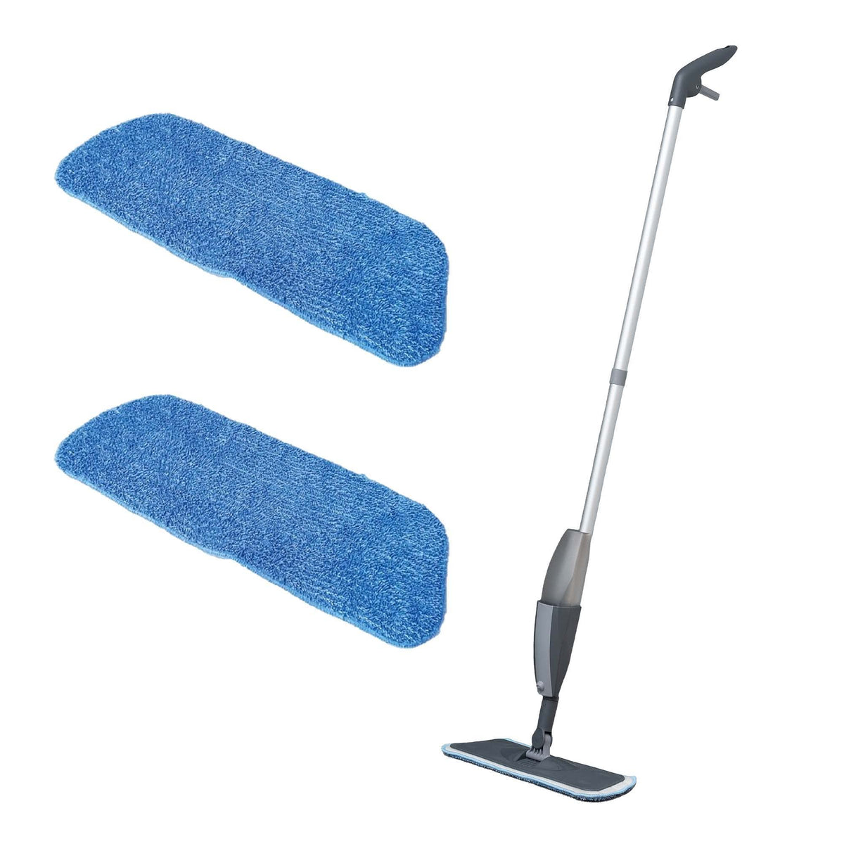 Addis Microfibre Spray Flat Mop with 2 Spare Refills - Grey & Blue 1