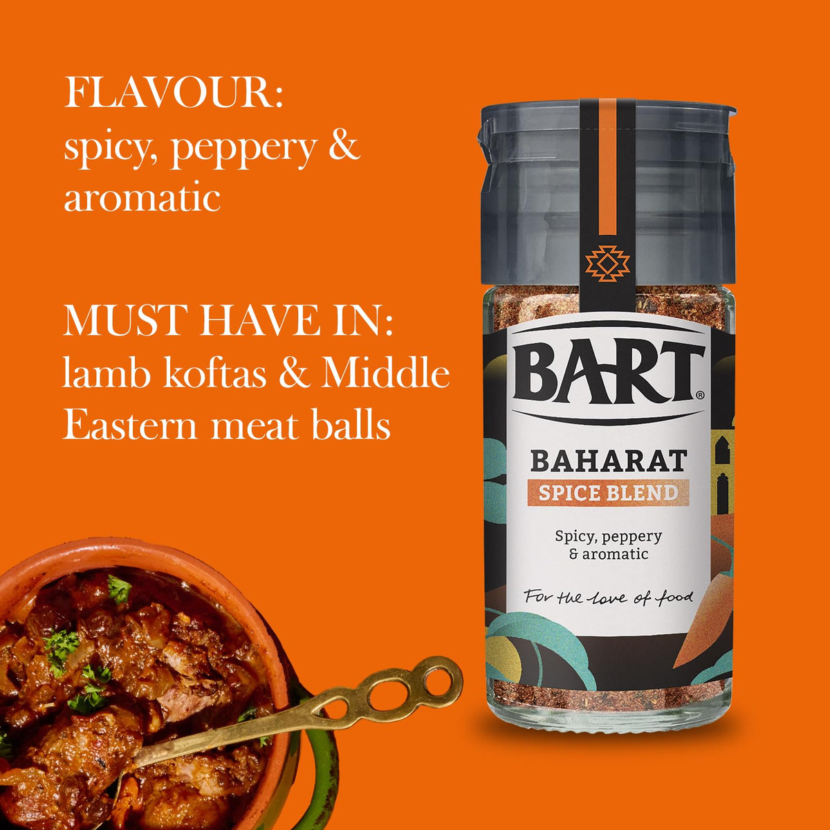 BART Baharat Meat Seasoning - Aromatic & Peppery Blend | 6 x 35g Jars