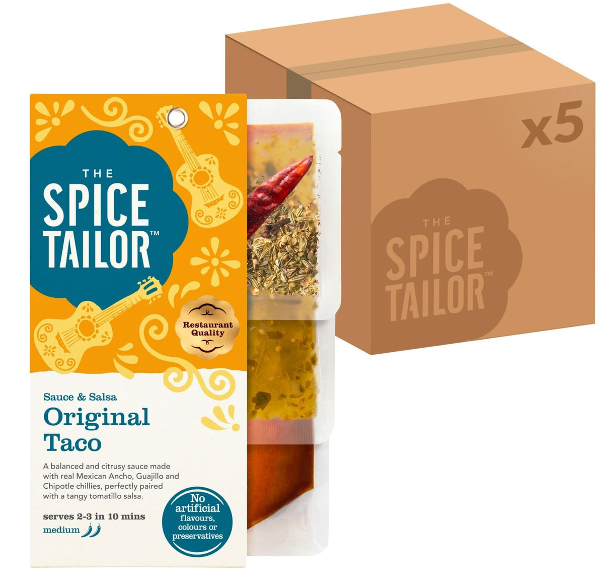 The Spice Tailor Mexican Taco Sauce & Tomatillo Salsa Meal Kit - 5 Pack