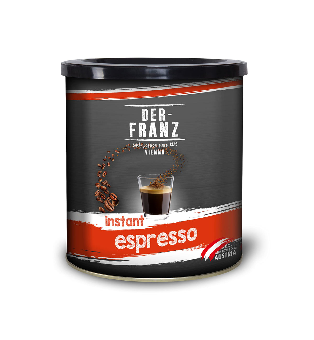 Der-Franz Espresso Instant Coffee - Authentic Italian Flavor, Freeze-Dried Powder, 200g