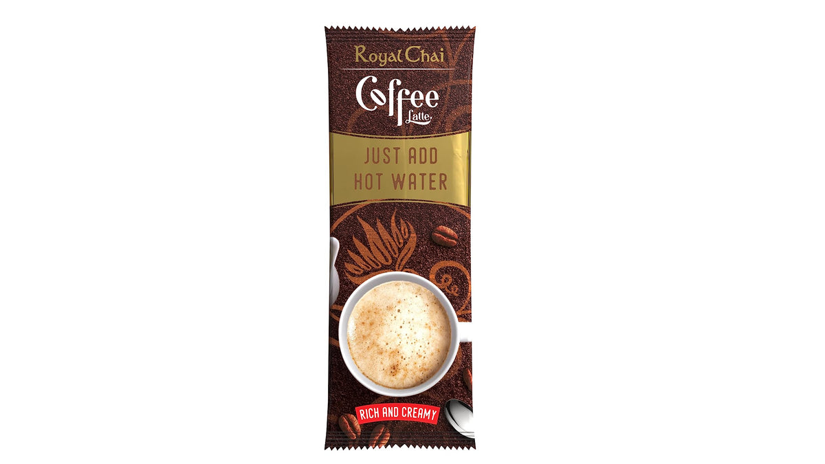 Royal Chai Cardamom Coffee Latte - Unsweetened, 10g Sachets (Pack of 4)