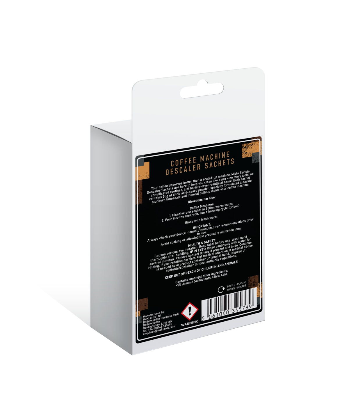 Mista Barista Coffee Machine Descaler Sachets - 5 x 50g | Eco-Conscious Formula | Citric Acid Based 8