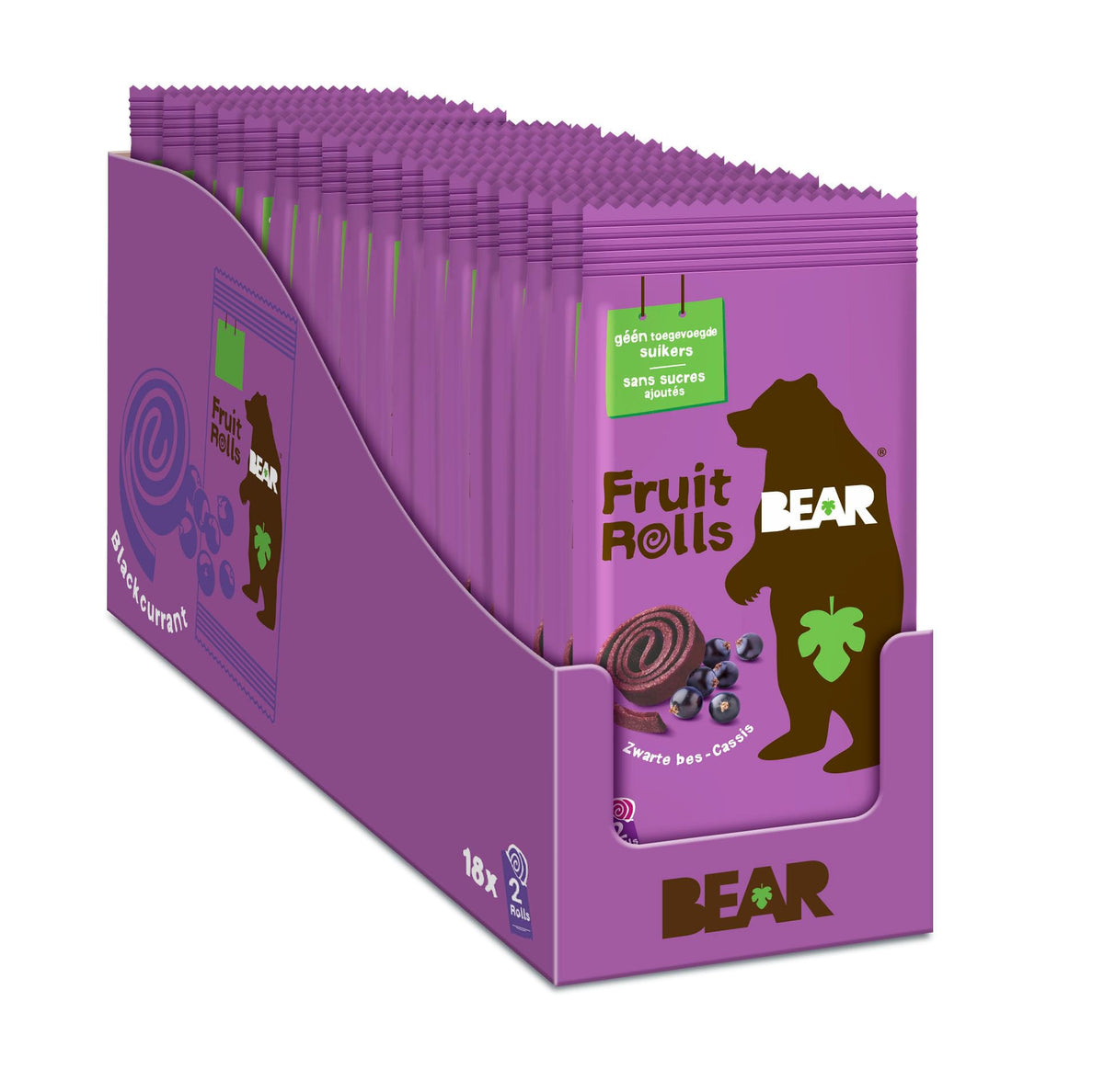 BEAR Blackcurrant Yoyos - 18 Packs of 20g Dried Fruit Rolls 3