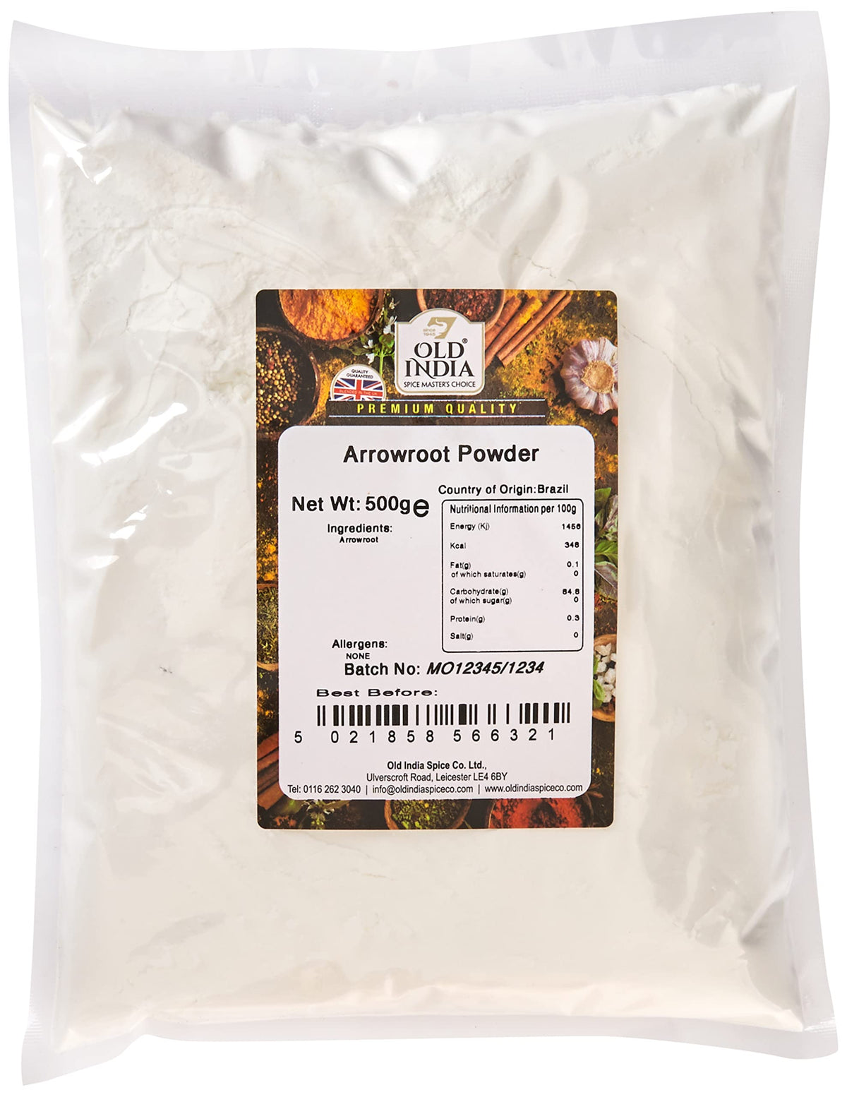 Old India Arrowroot Powder - 100% Natural, Additive-Free | 500g 1
