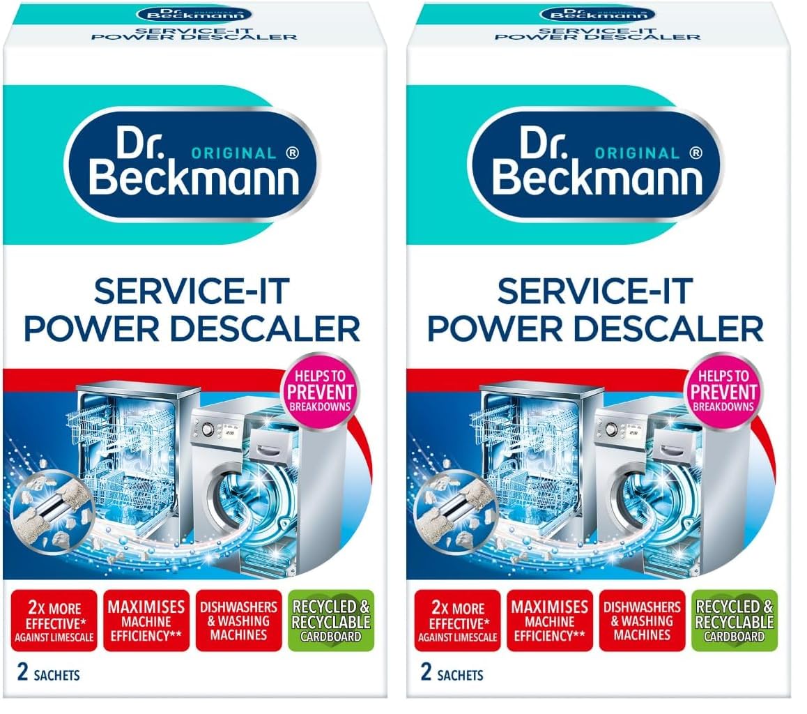 Dr. Beckmann Power Descaler - Cuts Limescale Fast | 100g Sachets (Pack of 2)