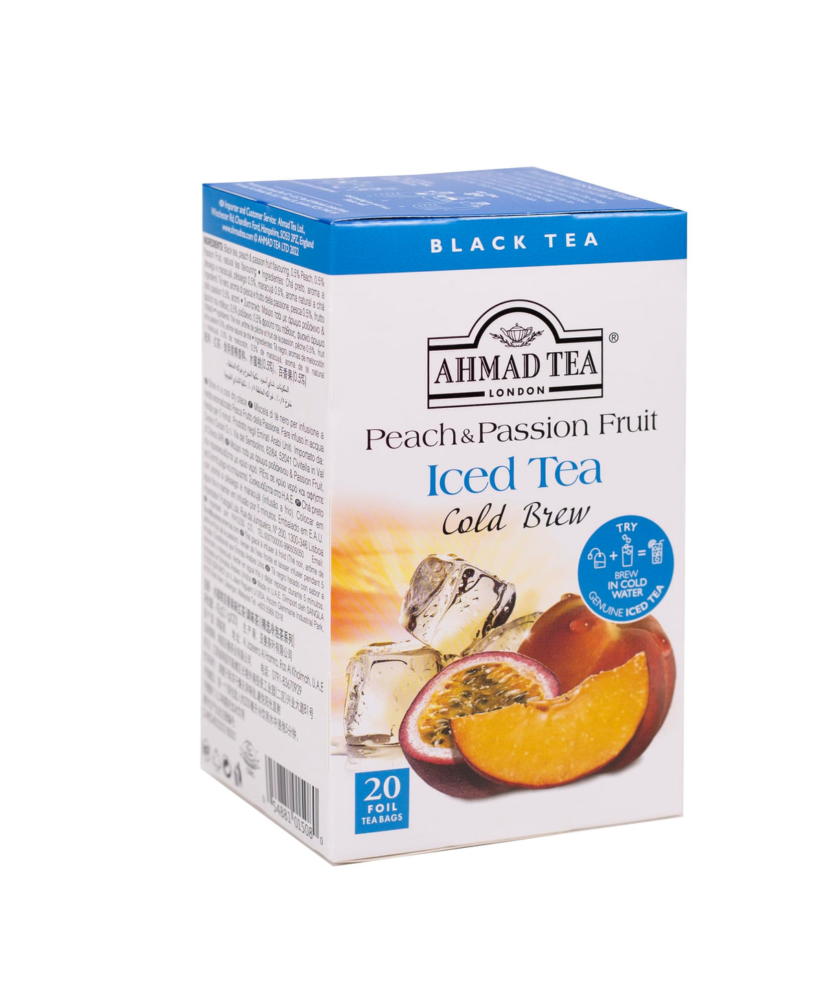 Ahmad Tea Peach & Passion Fruit Cold Brew Black Tea - 20 Teabags (Pack of 5) 4