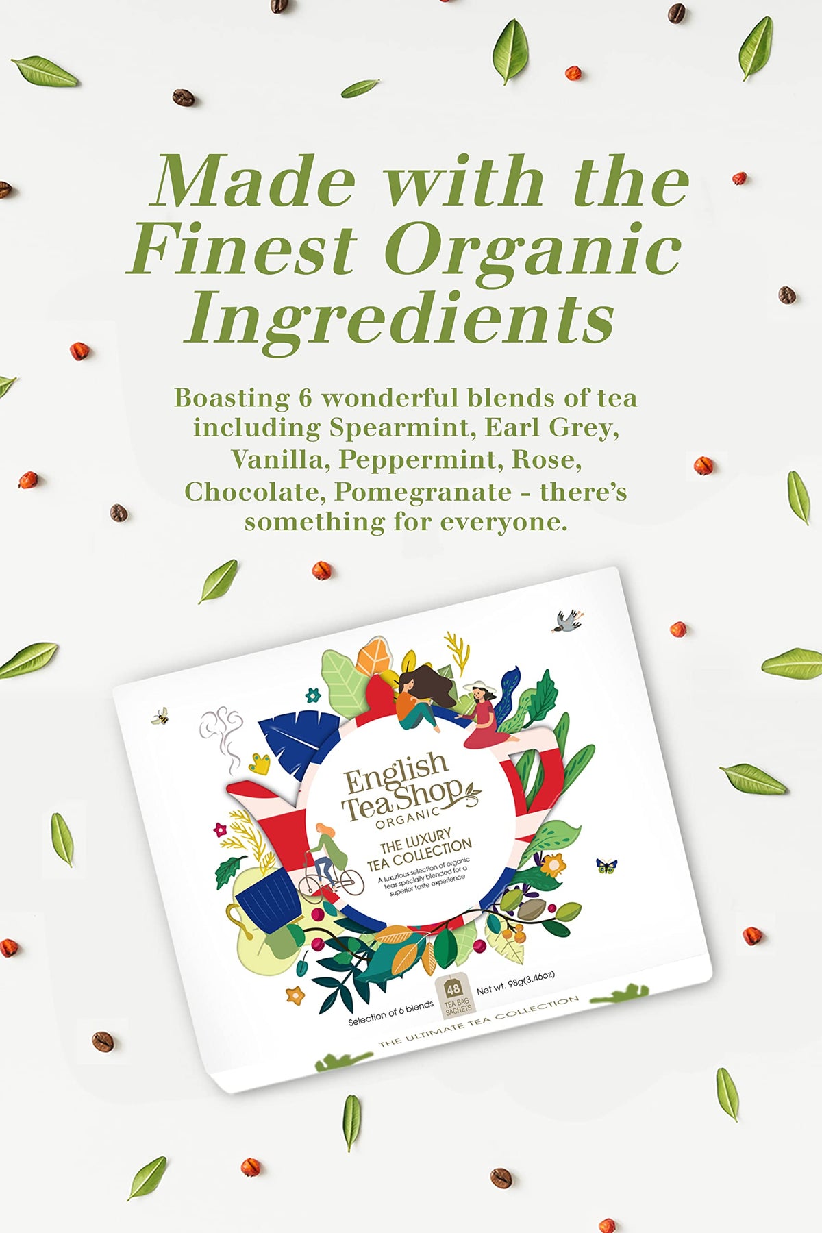 English Tea Shop Luxury Tea Collection - 48 Organic Tea Bags, 6 Flavors 3