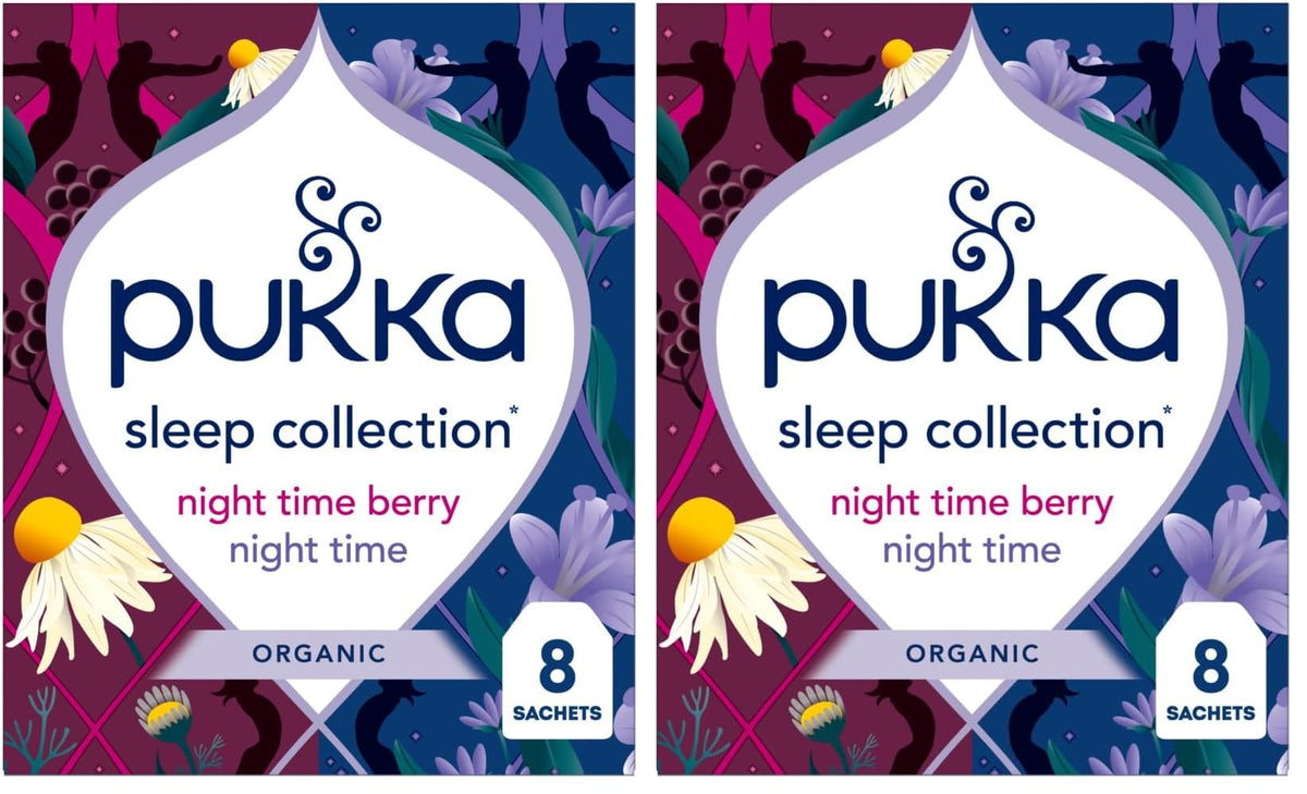 Pukka Herbs Sleep Collection Herbal Tea - Promotes Relaxation & Aids Sleep | 8 Biodegradable Tea Bags