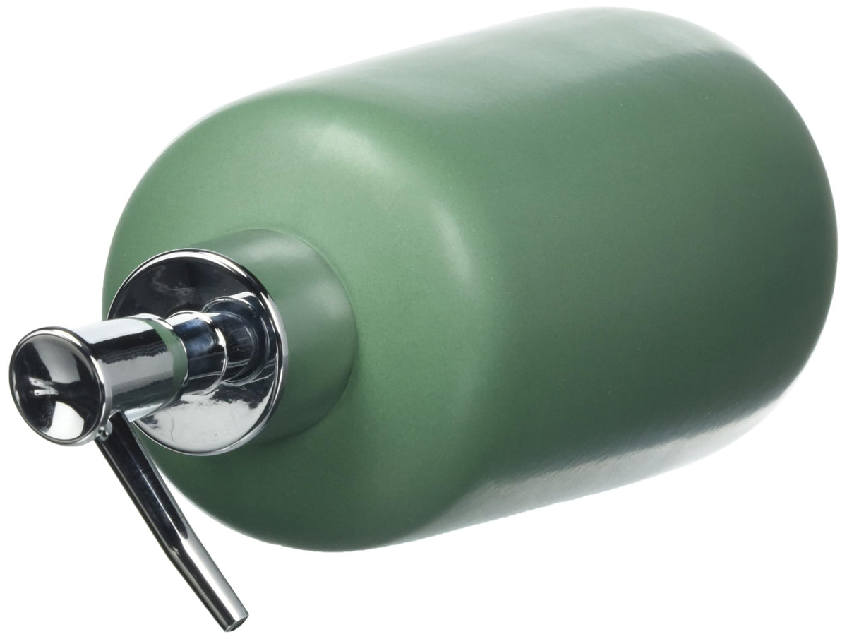Allstar Olinda Refillable Hand Soap Dispenser - Frosted Green Ceramic, 500ml Capacity 3