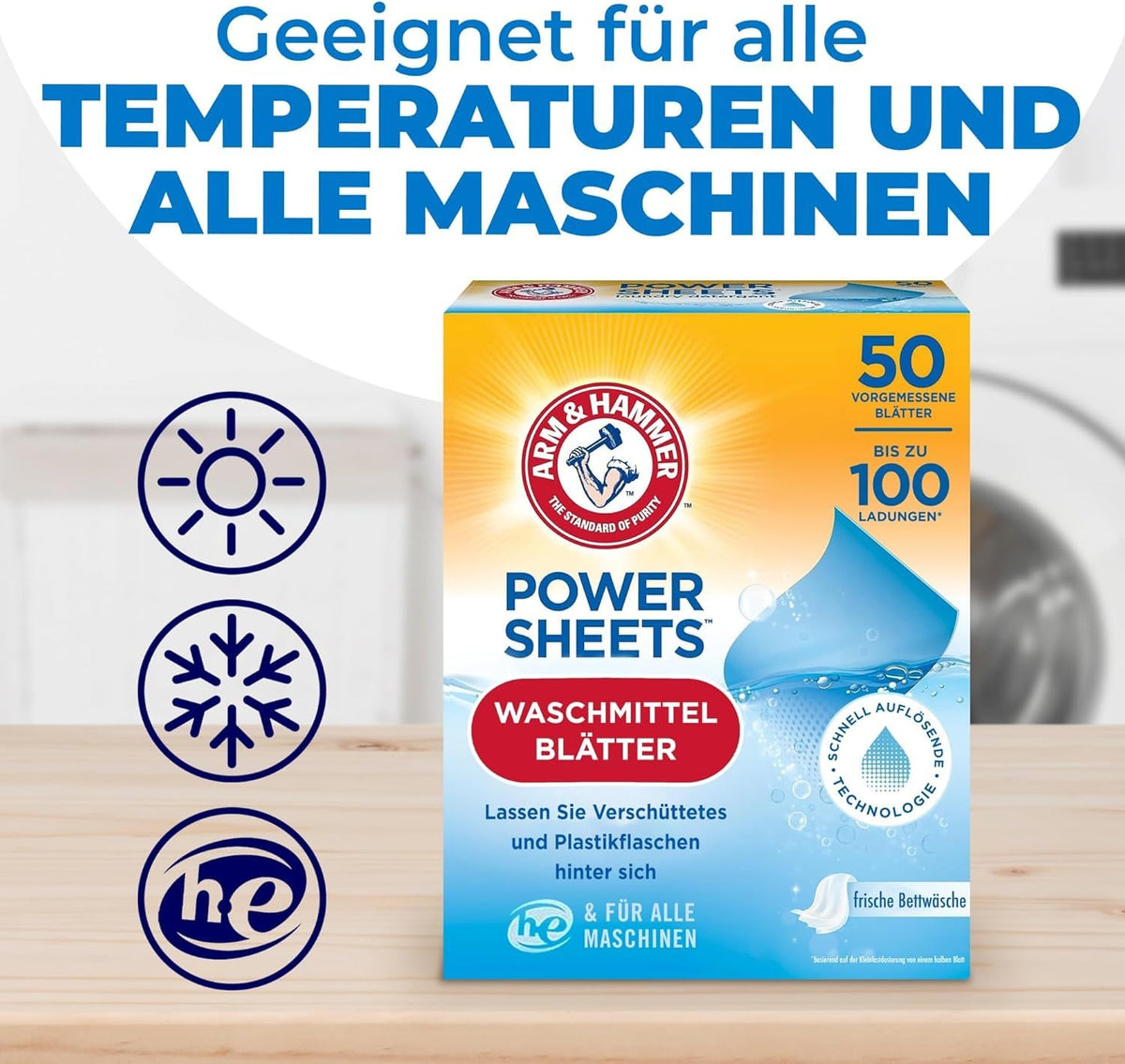 Arm & Hammer Power Sheets Laundry Detergent - Fresh Linen Scent | 50 Count Sheets | Pack of 2 6