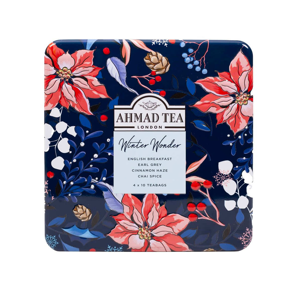 Ahmad Tea Christmas Selection Caddy - 40 Teabags, 4 Festive Flavors 4