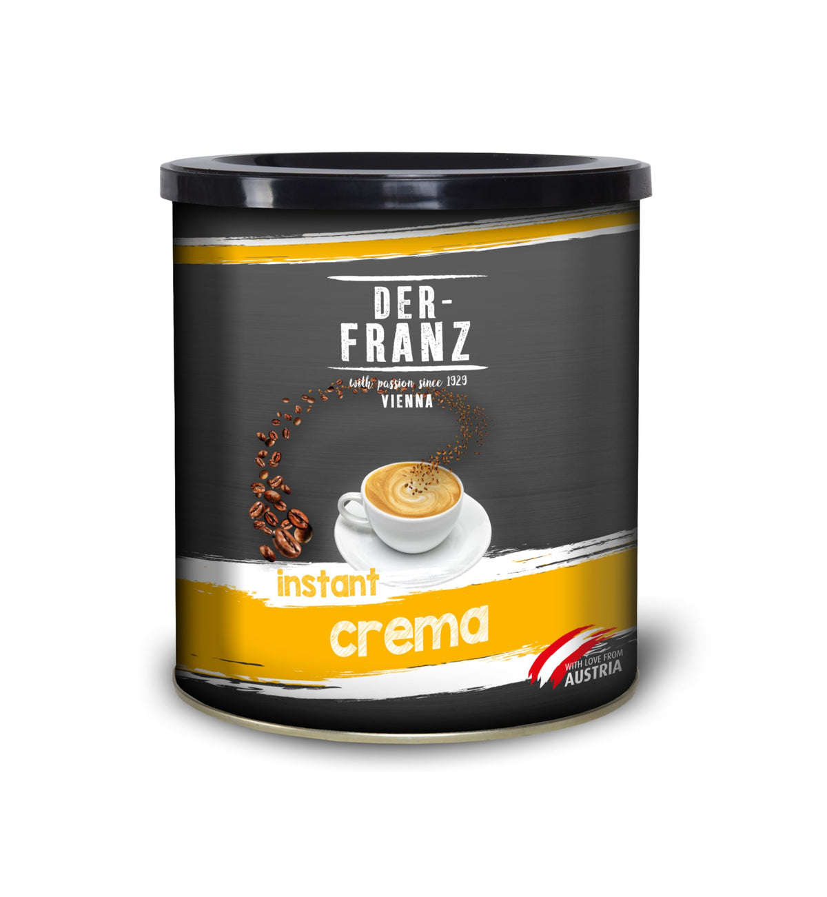 Der-Franz Crema Instant Coffee - Highland Arabica Beans, 4/5 Intensity, 200g