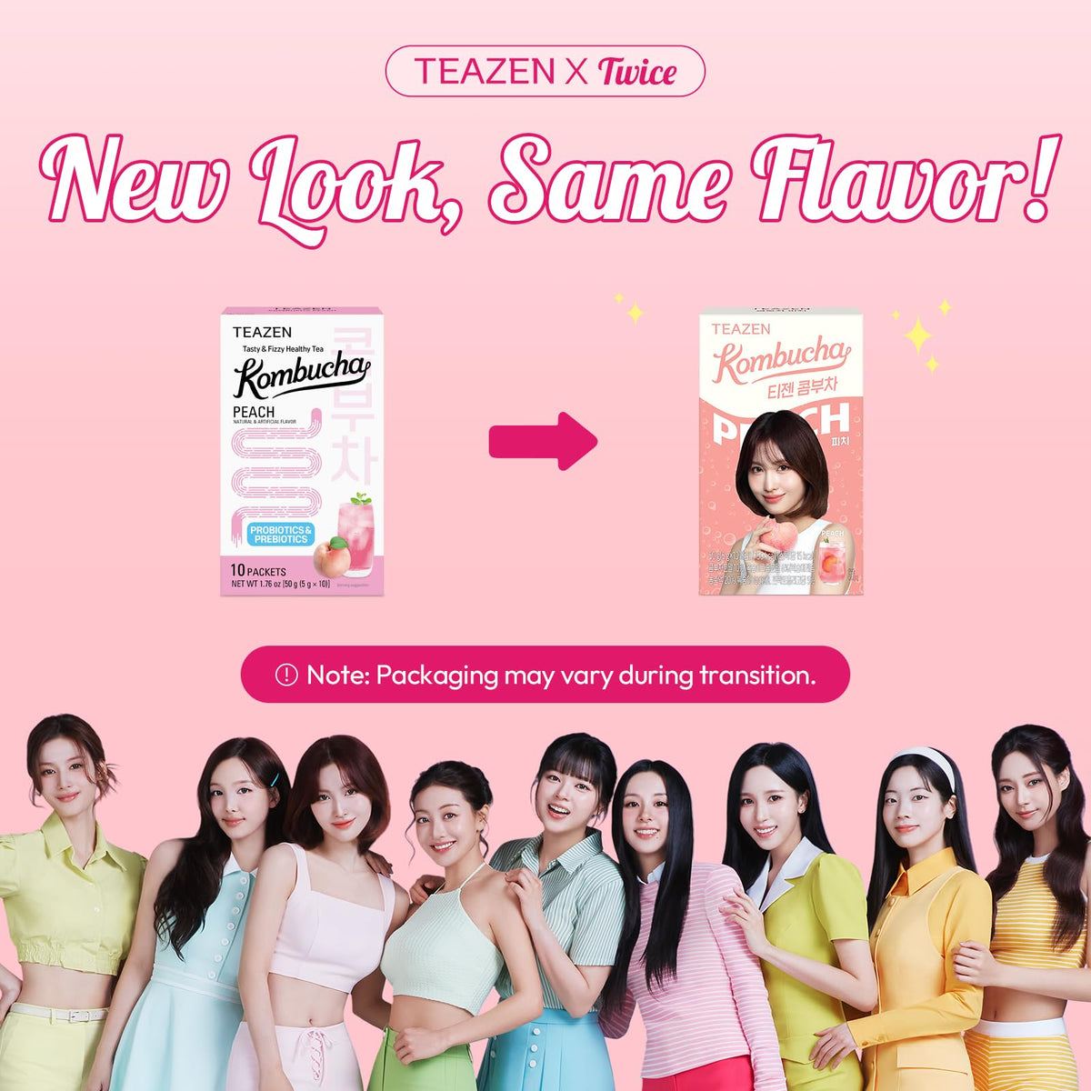 TEAZEN Peach Kombucha Tea - Sugar-Free, Live Probiotics, Portable Powder Drink Mix 3