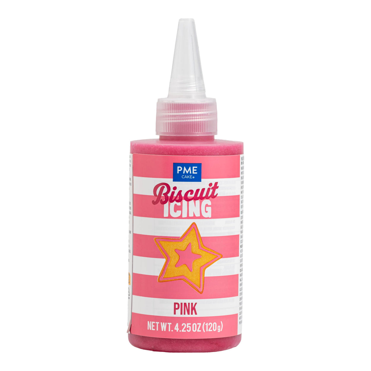 PME Pink Biscuit Icing - Ready-to-Use Squeeze Bottle | 120g