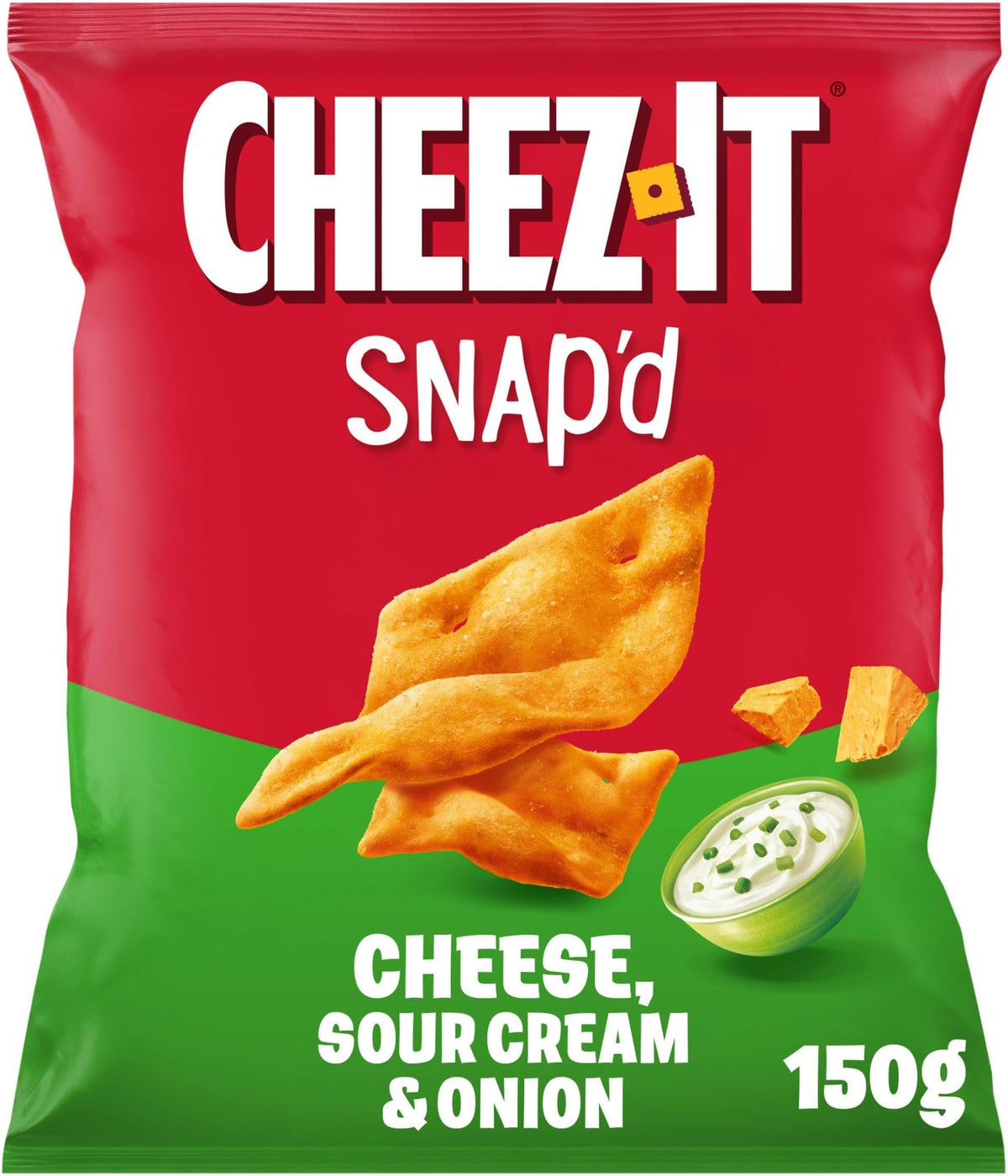 Cheez-It Cheese & Sour Cream and Onion Baked Snack Crackers Multipack - 6 x 25g Bags