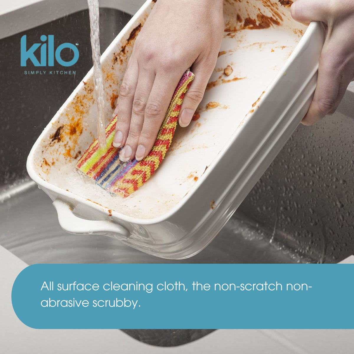 Kilo Non-Scratch Scourer - Multi-purpose, Eco-Friendly Scrubby | Set of 2 | Cotton 4