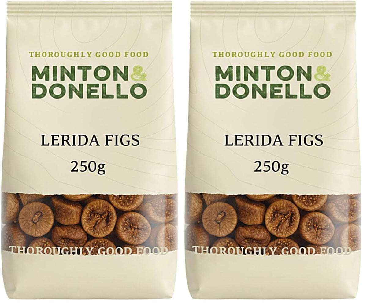 Minton & Donello Dried Figs - Soft & Sweet, Nutrient-Rich Snack | 500g Pack of 2