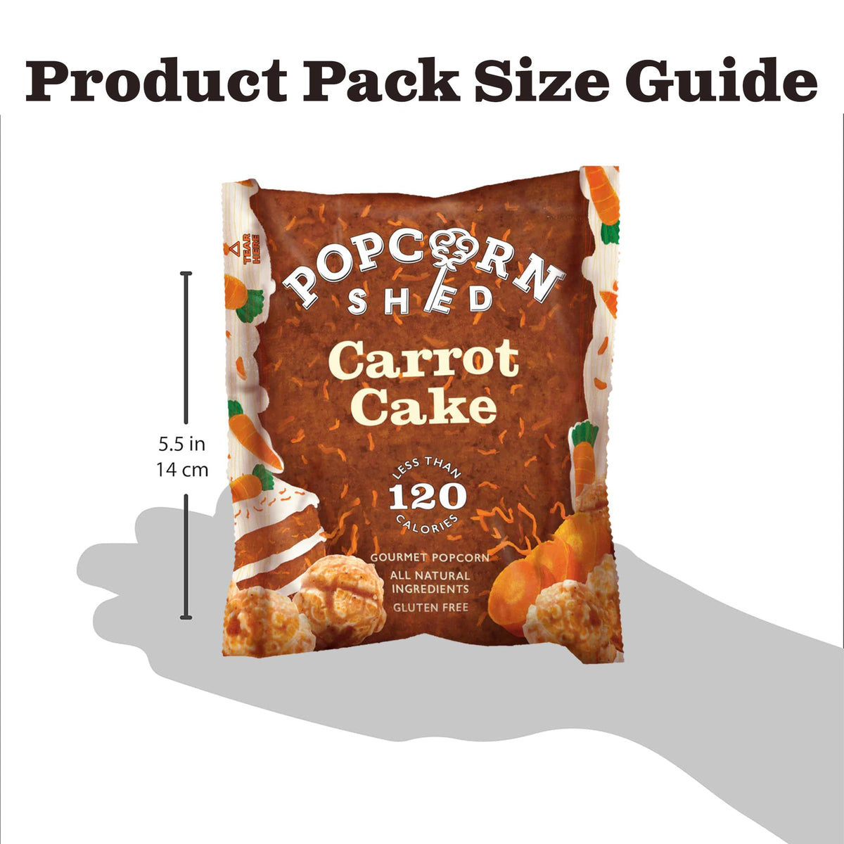 Popcorn Shed Carrot Cake Gourmet Popcorn - Gluten Free, 16 x 24g Packs 5