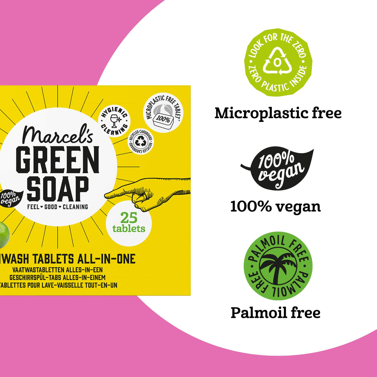 Marcel's Green Soap All-in-One Dishwasher Tablets - Eco-Friendly Cleaning | 25 Count (Pack of 2) 5