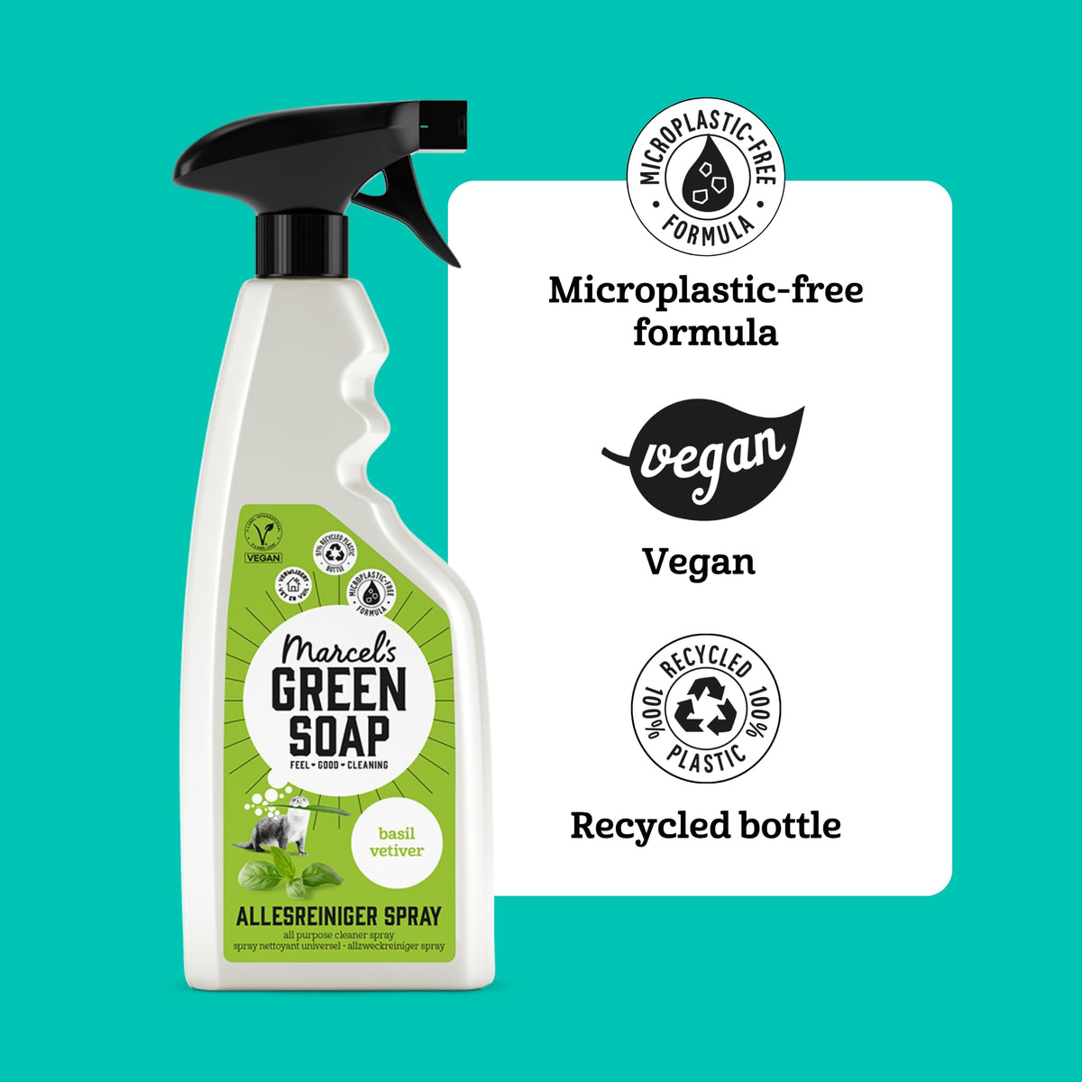 Marcel's Green Soap All-Purpose Cleaner Spray - Basil & Vetiver Scent - 500 ml 6