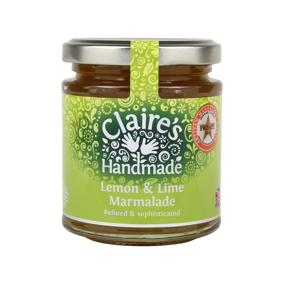 Claire's Handmade Lemon and Lime Marmalade - Bronze Award Winner | 227g Jar | Vegetarian & Vegan