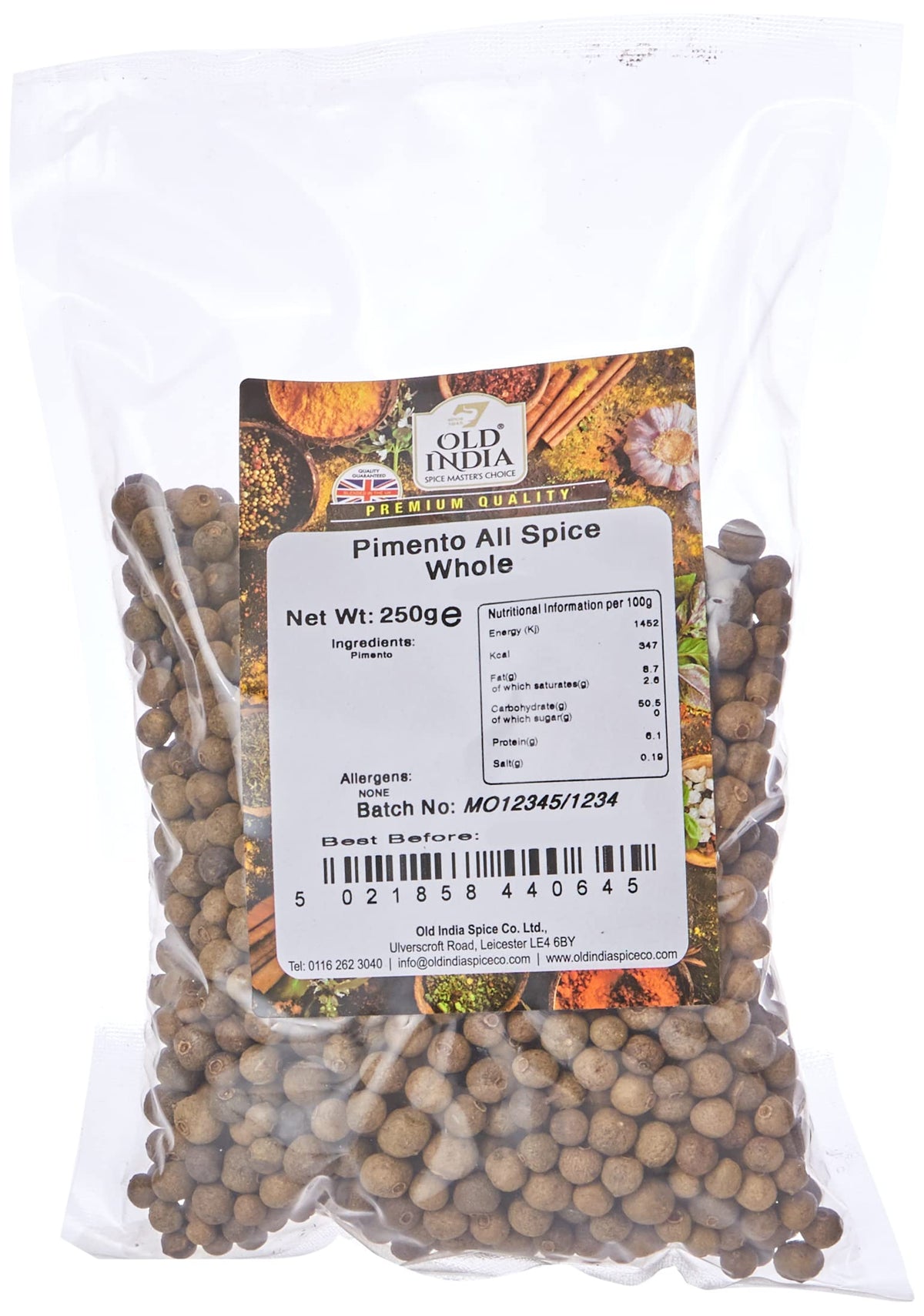 Old India Pimento Allspice Whole - 250g