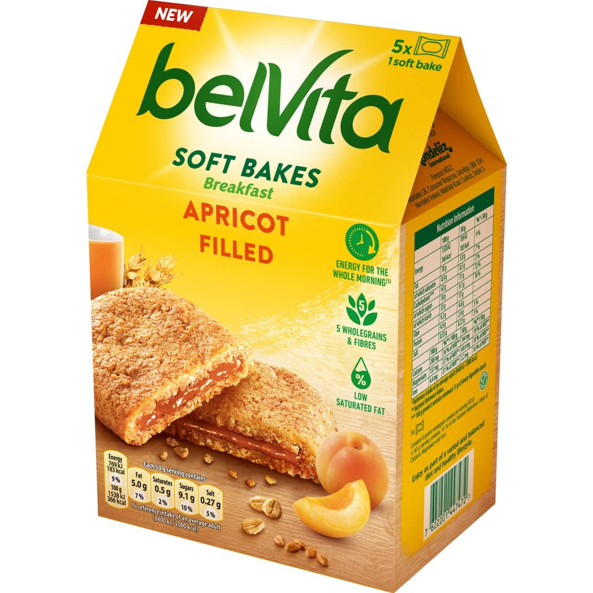 Belvita Soft Bakes Breakfast Biscuits with Apricot - Pack of 4 4