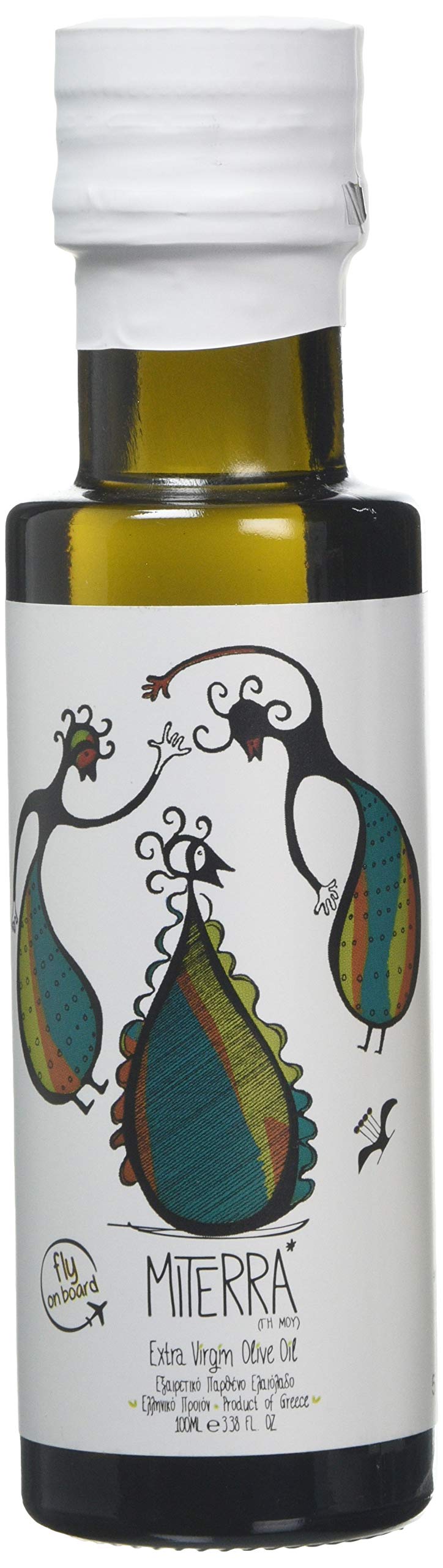 MITERRA Cretan Extra Virgin Olive Oil - Koroneiki Variety | Cold-Pressed | 2 x 100ml Glass Bottles