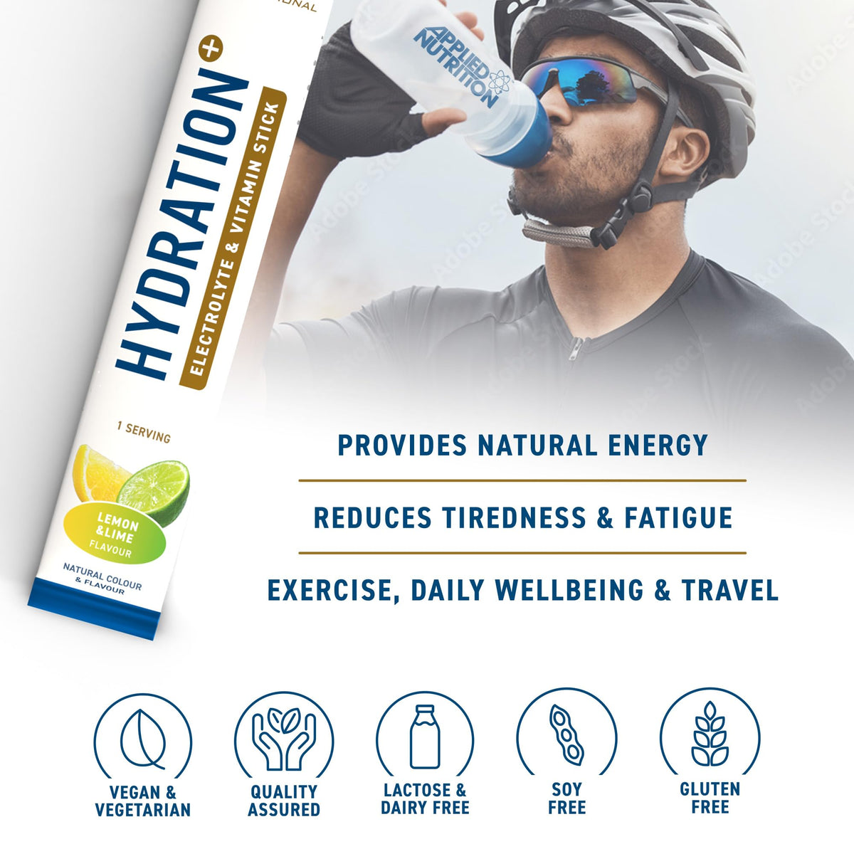 Applied Nutrition Hydration+ Electrolyte & Vitamin Sticks - Rapid Hydration & Energy | 7 Servings | Blue Raspberry 4