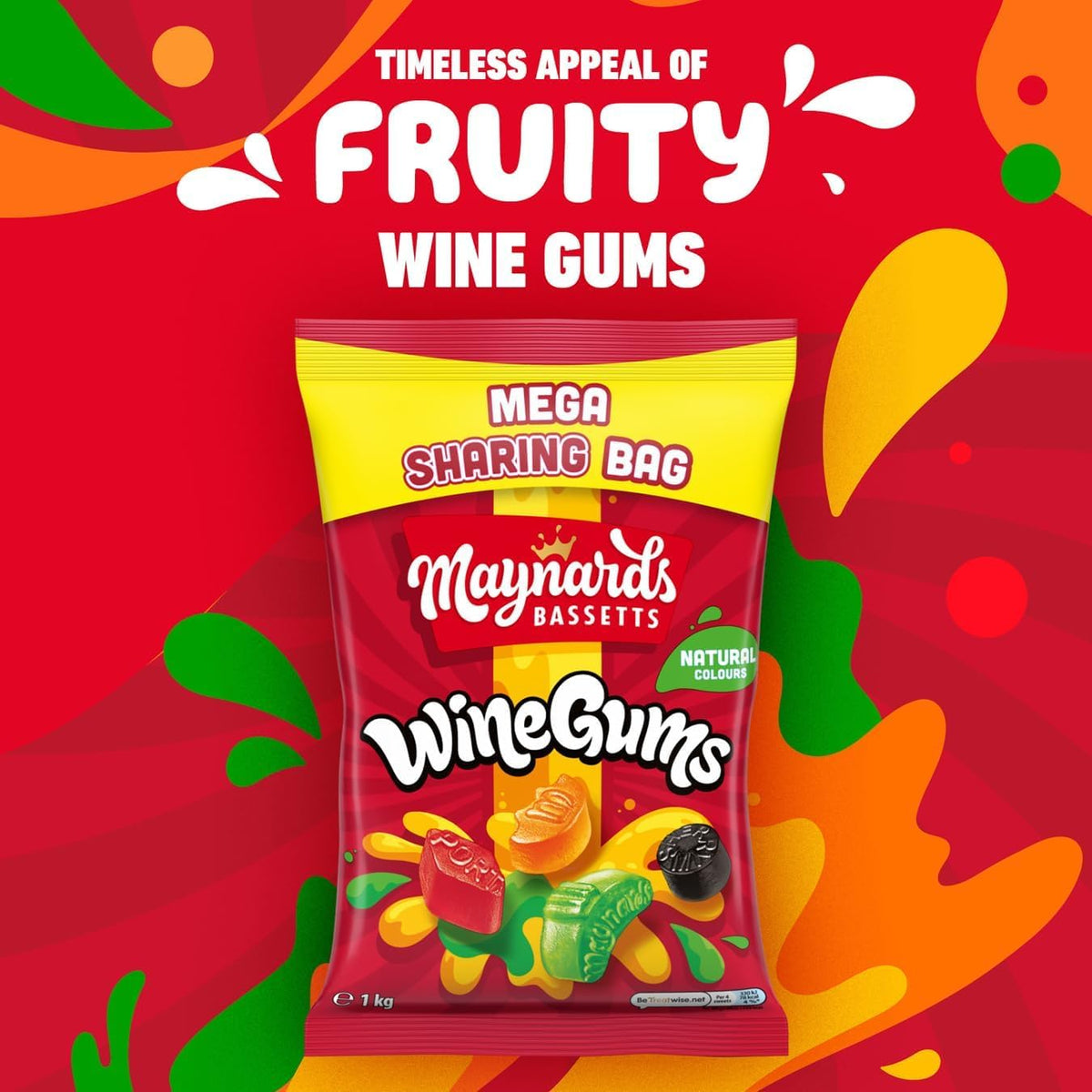 Maynards Bassetts Wine Gums - Fruity Chewy Sweets | 1 kg Bag 3