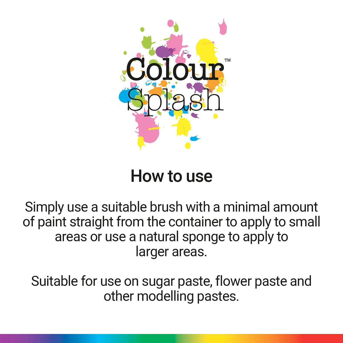 Colour Splash Black Edible Food Paint - 25g Pot | Matt Finish | Vegan & Vegetarian Friendly 4