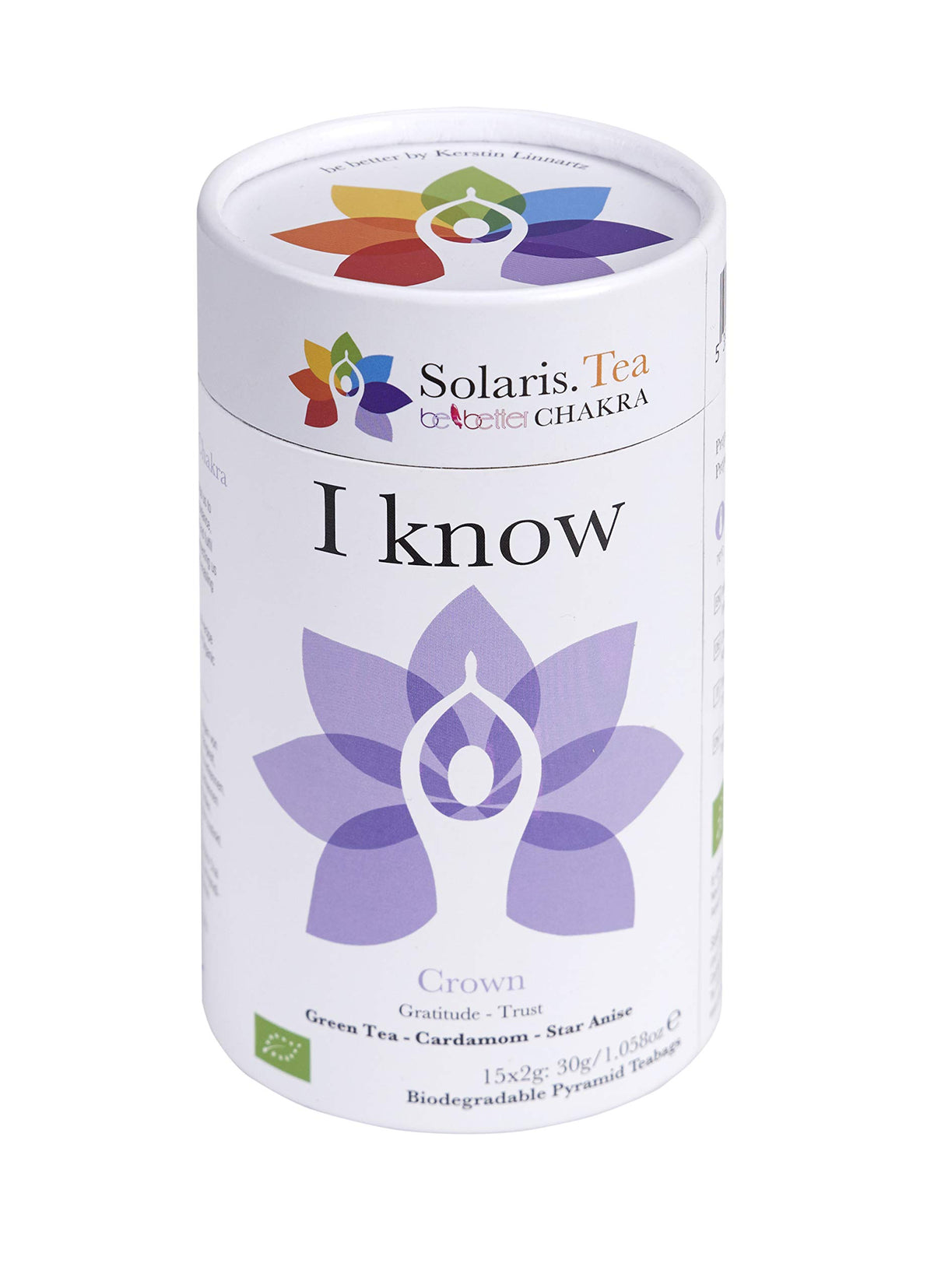 Solaris Tea 'I Know' Crown Chakra Herbal Tea - Organic, Vegan, Promotes Relaxation | 30g 1