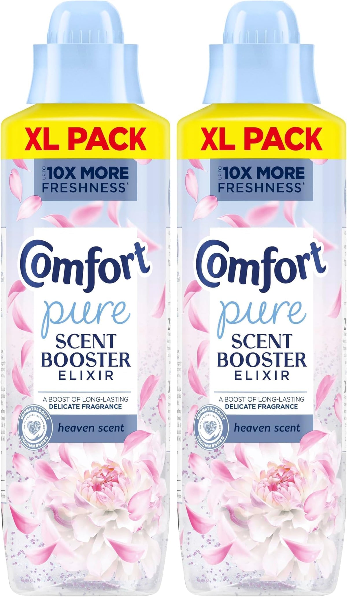 Comfort Pure Heaven Scent Booster Elixir - Long-Lasting Freshness, Gentle on Sensitive Skin | 828 ml (Pack of 2)