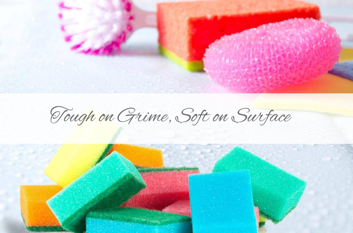 HomeSmith Colourful Sponge Scourers - Pack of 50 | Dual-Sided | Reusable 3