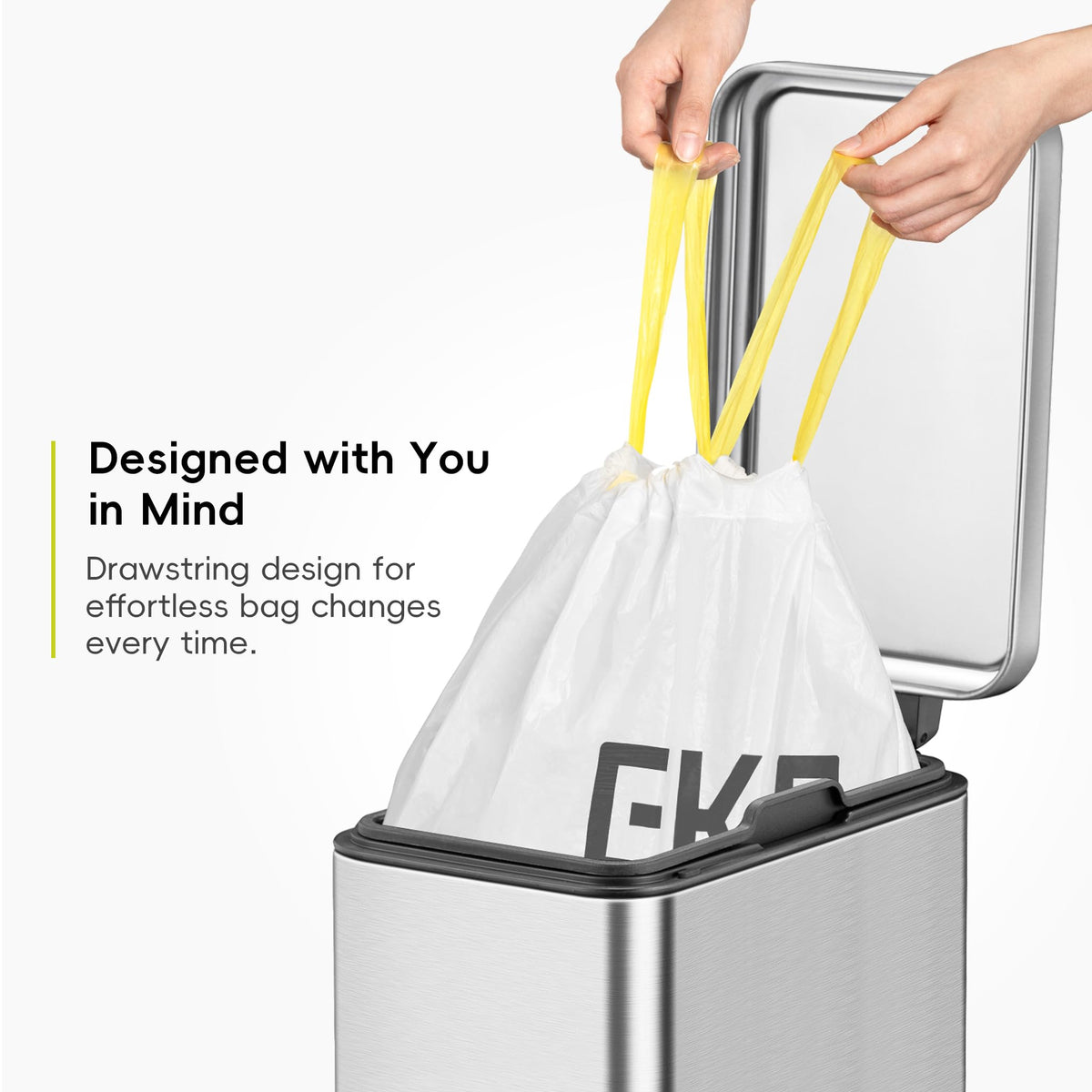 EKO Drawstring Bin Liners - Extra Strong, Leakproof | 3-6 Litre, 80 Count 8