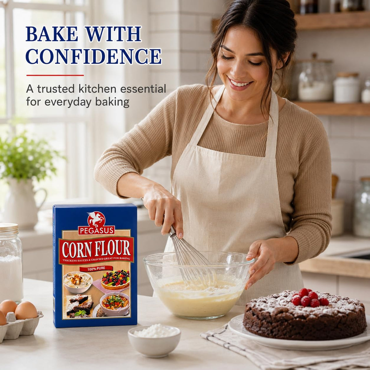 Pegasus Cornflour - Smooth Thickening Agent for Sauces, Gravies & Baking | 500g 5