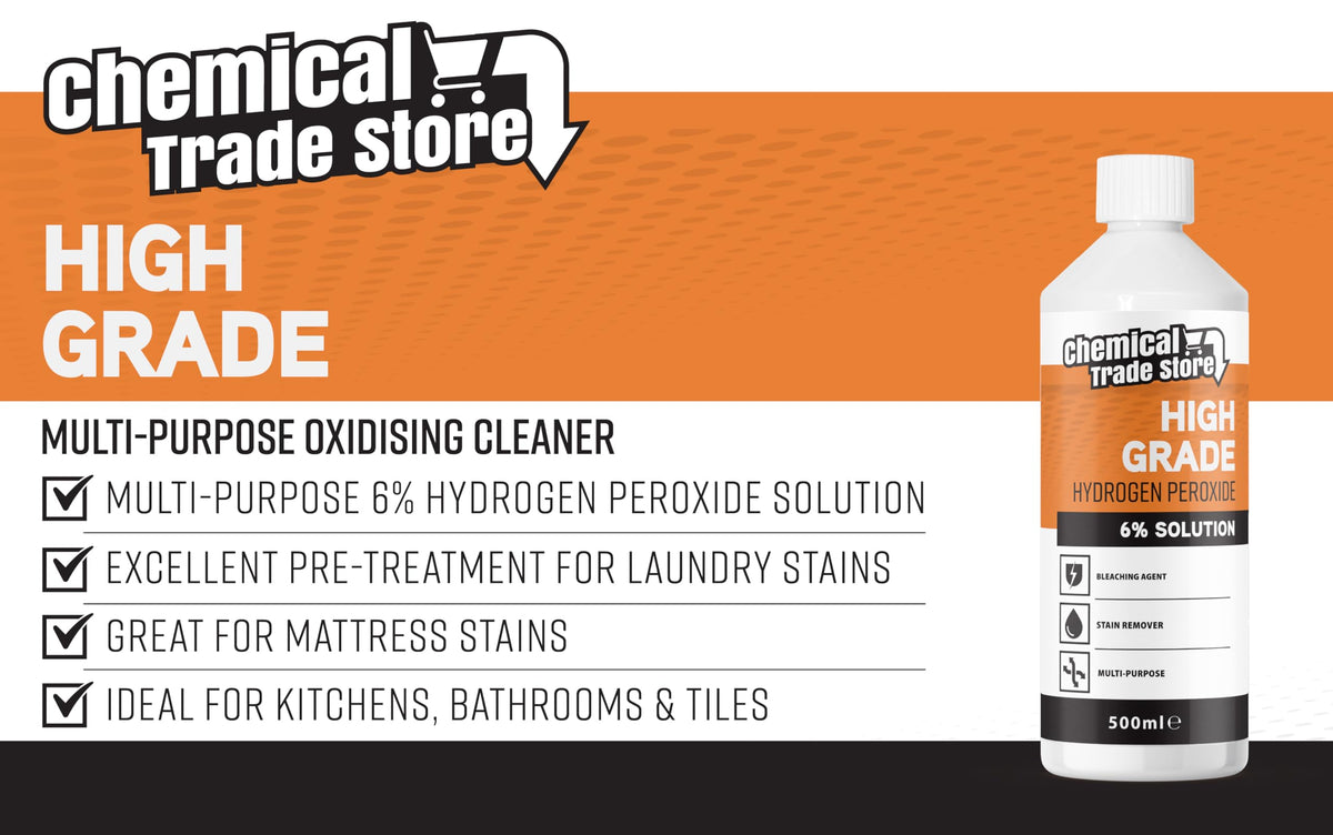 Chemical Trade Store Hydrogen Peroxide Solution 6% - 500ml All-Purpose Cleaner 7