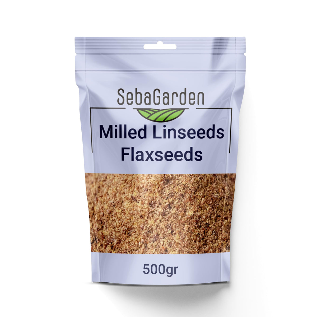 Seba Garden Milled Brown Linseeds - 500g Pouch | Ground Flaxseeds for Baking & Smoothies