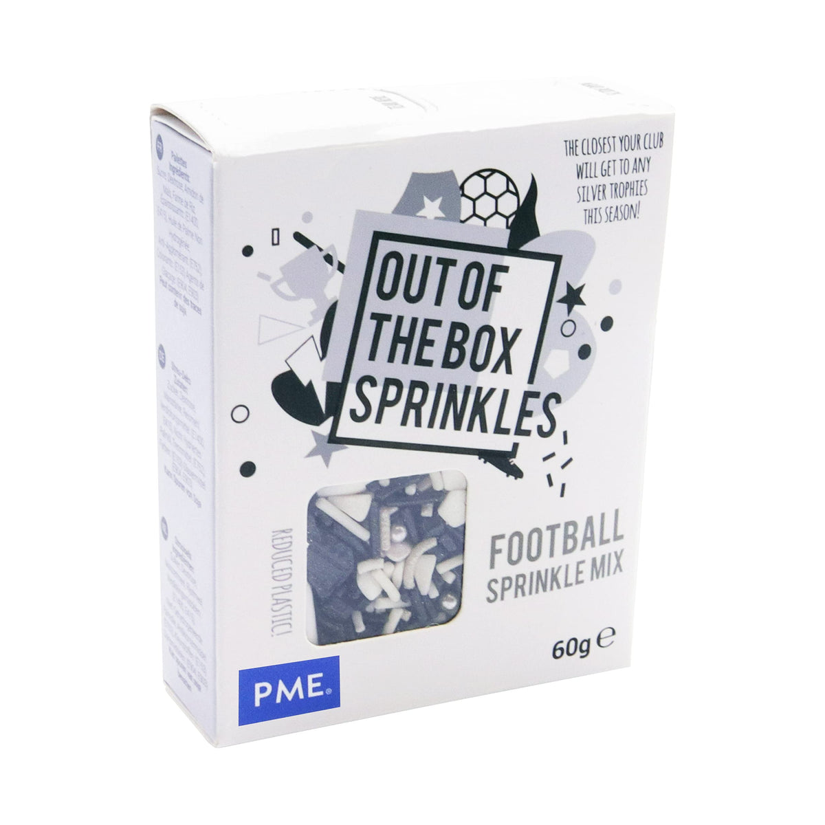 PME Football Mix Sprinkles - Sugar Decorations, 60g