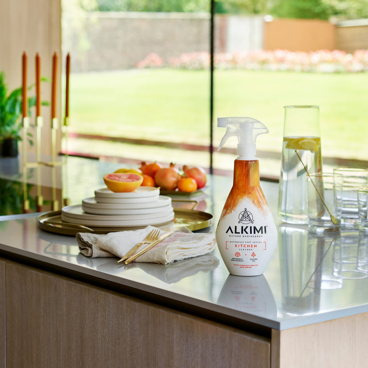 ALKIMI Kitchen Cleaning Spray - Powerful Grease & Grime Removal, Natural Ingredients, Pack of 3 x 500ml