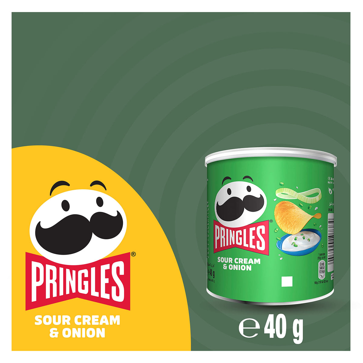 Pringles Sour Cream & Onion Crisps Multipack - 12 x 40g Tubs 3