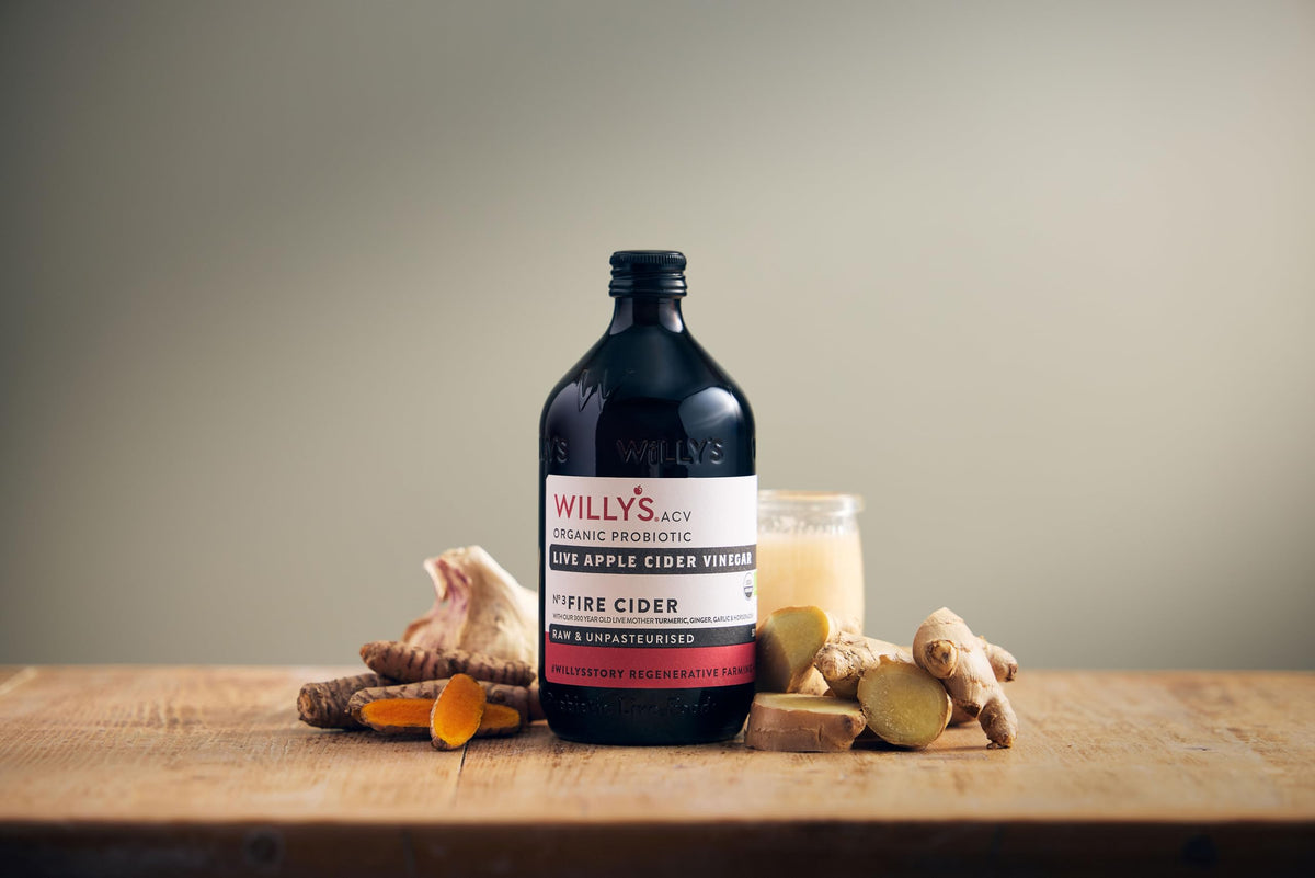 WILLY'S Fire Cider - Organic Apple Cider Vinegar Tonic with Live Mother | 500ml | Gut Health & Immunity Support 3