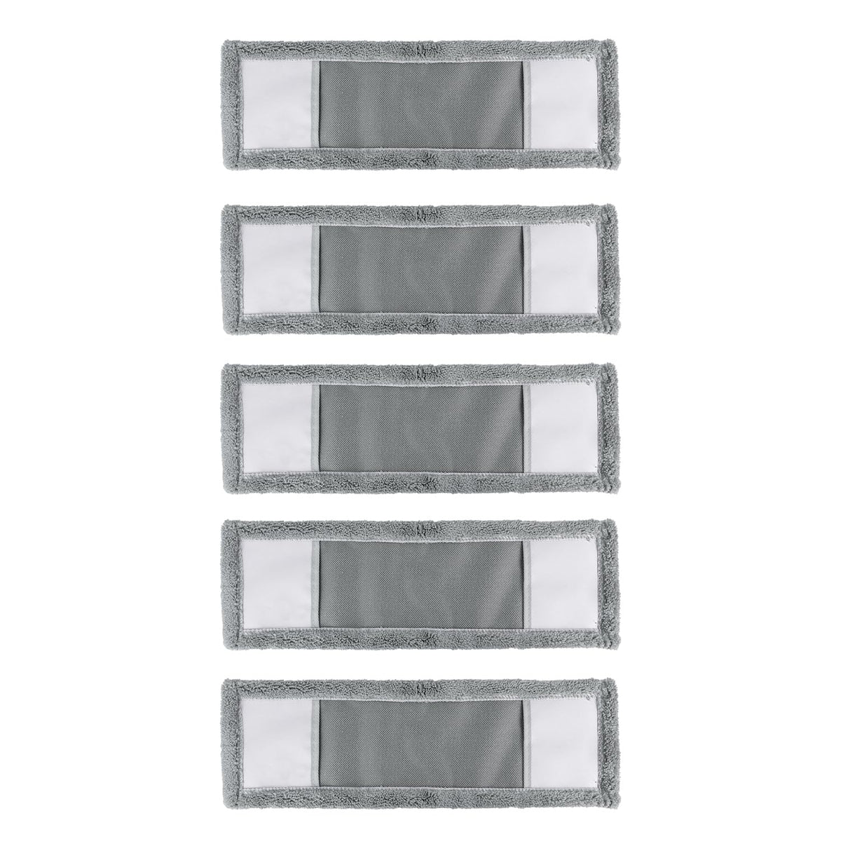 JVL Microfibre Mop Replacement Pads - Pack of 5 | Machine Washable | Grey 1