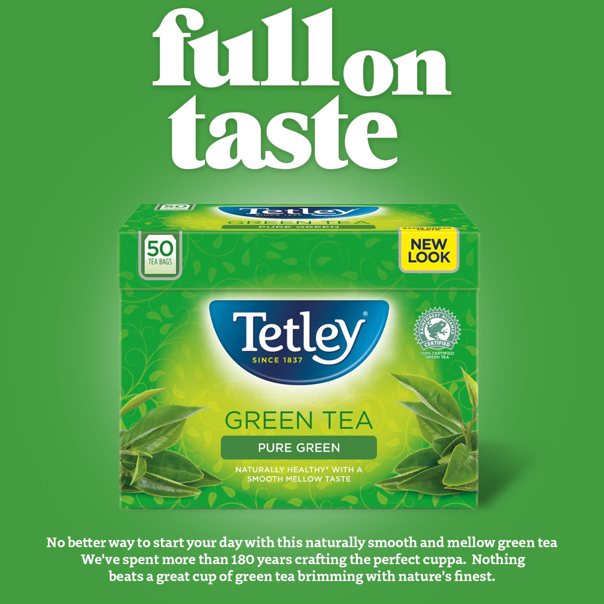 Tetley Pure Green Tea Bags - 50 Count (Pack of 2) | Promote General Wellness | Immune Support 3
